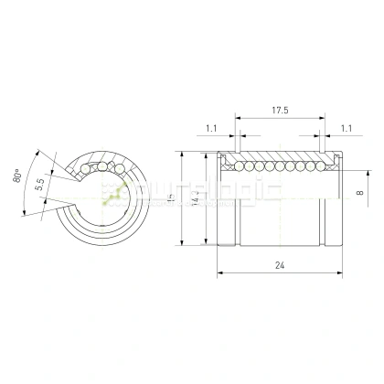 Втулка шариковая LM8-OP фото
