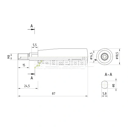 Рукоятка вращающаяся 100106-63*M8 фото
