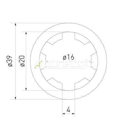 Шлицевая втулка SN-16x20 фото