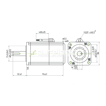 Двигатель шаговый с электрическим тормозом 86CM45-BZ фото