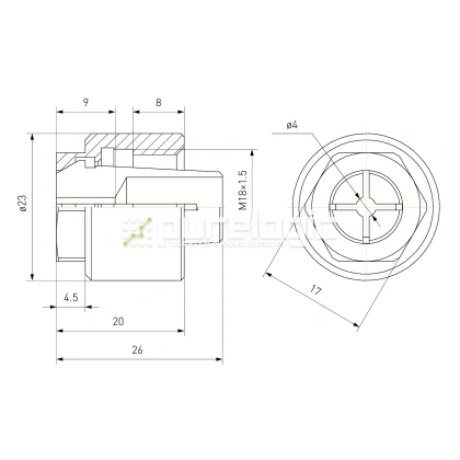 Цанга AMB зажимная с гайкой 4mm фото