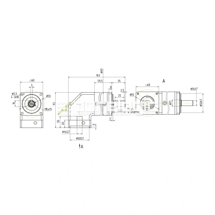 Редуктор планетарный угловой 60WPLF15K-14S фото