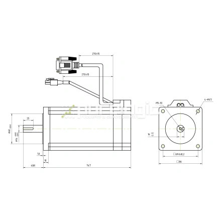 Двигатель шаговый с энкодером CS-M23485 фото
