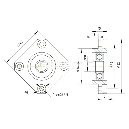 Опора ШВП подшипниковая FF12-C5 фото