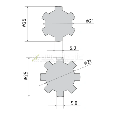 Шлицевой вал SS-21x25 фото
