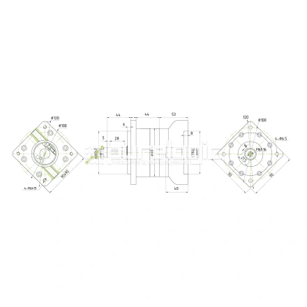 Редуктор планетарный 90PLF10K-19S-D19 фото