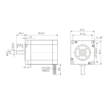 Двигатель шаговый биполярный 57CM26