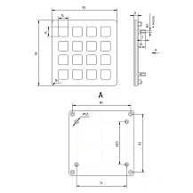 Промышленная клавиатура CT-KPS02-16TMU