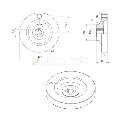 Маховик 100307B-63*8 фото