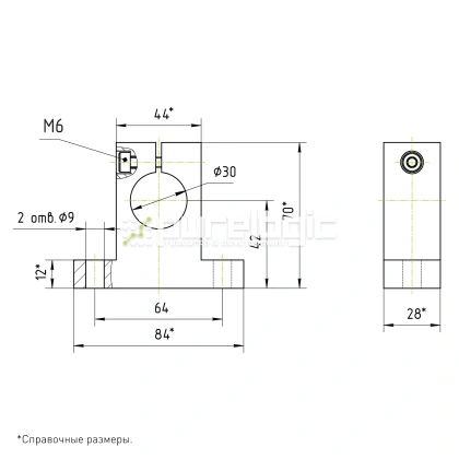 Держатель вала SH30 фото