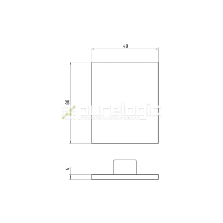 Пластиковая торцевая заглушка 4080BG фото