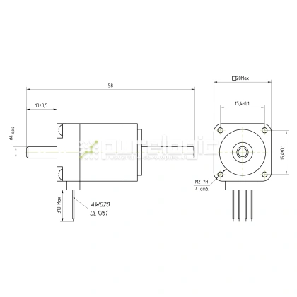 Двигатель шаговый PL20HD28-D4 фото