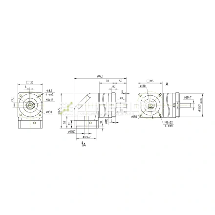 Редуктор планетарный угловой 90WPLF15K-19S фото