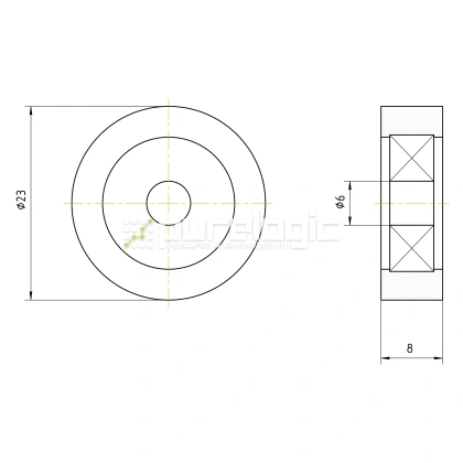 Опорный ролик BS23-d6W8 227 Опорный ролик BS23-d6W8 фото