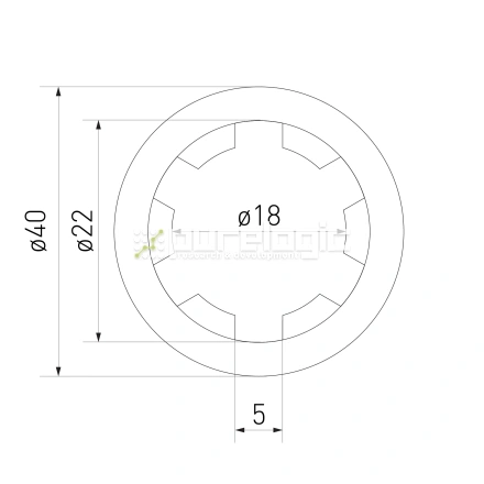 Шлицевая втулка SN-18x22 фото