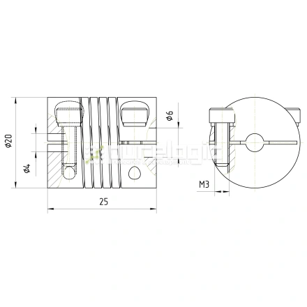 Муфта соединительная BR-2025-4-6 фото