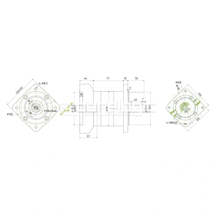 Редуктор планетарный 110PLF10K-19S-D25 фото