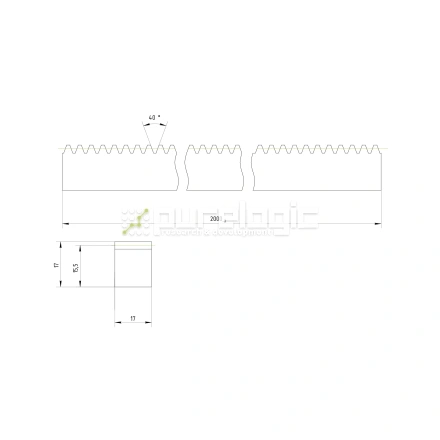 Рейка прямозубая RS1.5-1717 фото