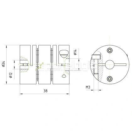 Муфта соединительная BD-3438-12-14 фото