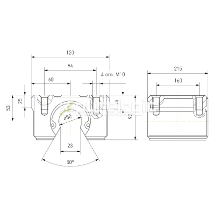 Модуль опорный удлиненный SBR50L фото