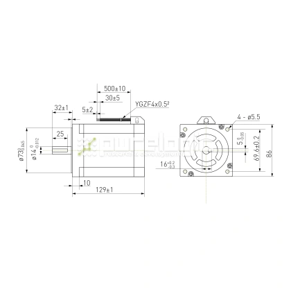 Двигатель шаговый биполярный 86CM120 фото