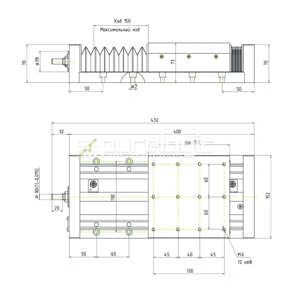 Модуль линейного перемещения PLLM-61H-10150 фото