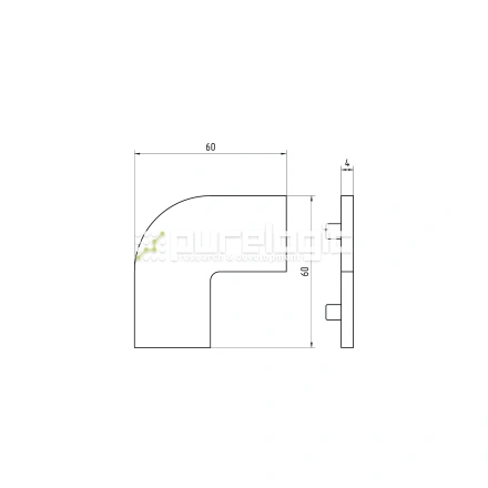 Пластиковая торцевая заглушка 606030BG фото