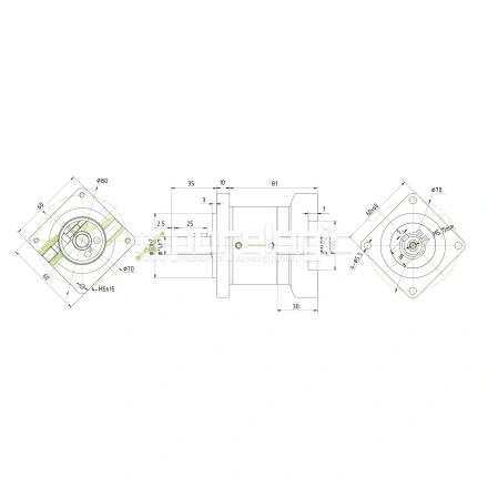 Редуктор планетарный 60PLF15K-14S-D14 фото