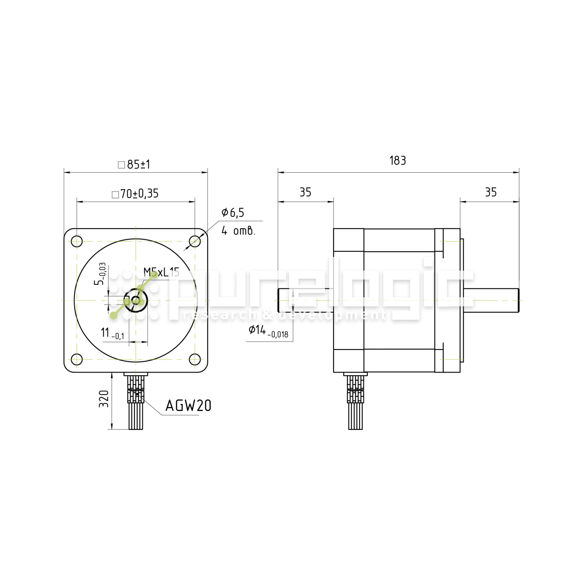 Двигатель шаговый PL86HD151-D14 11 293 Двигатель шаговый PL86HD151-D14 фото