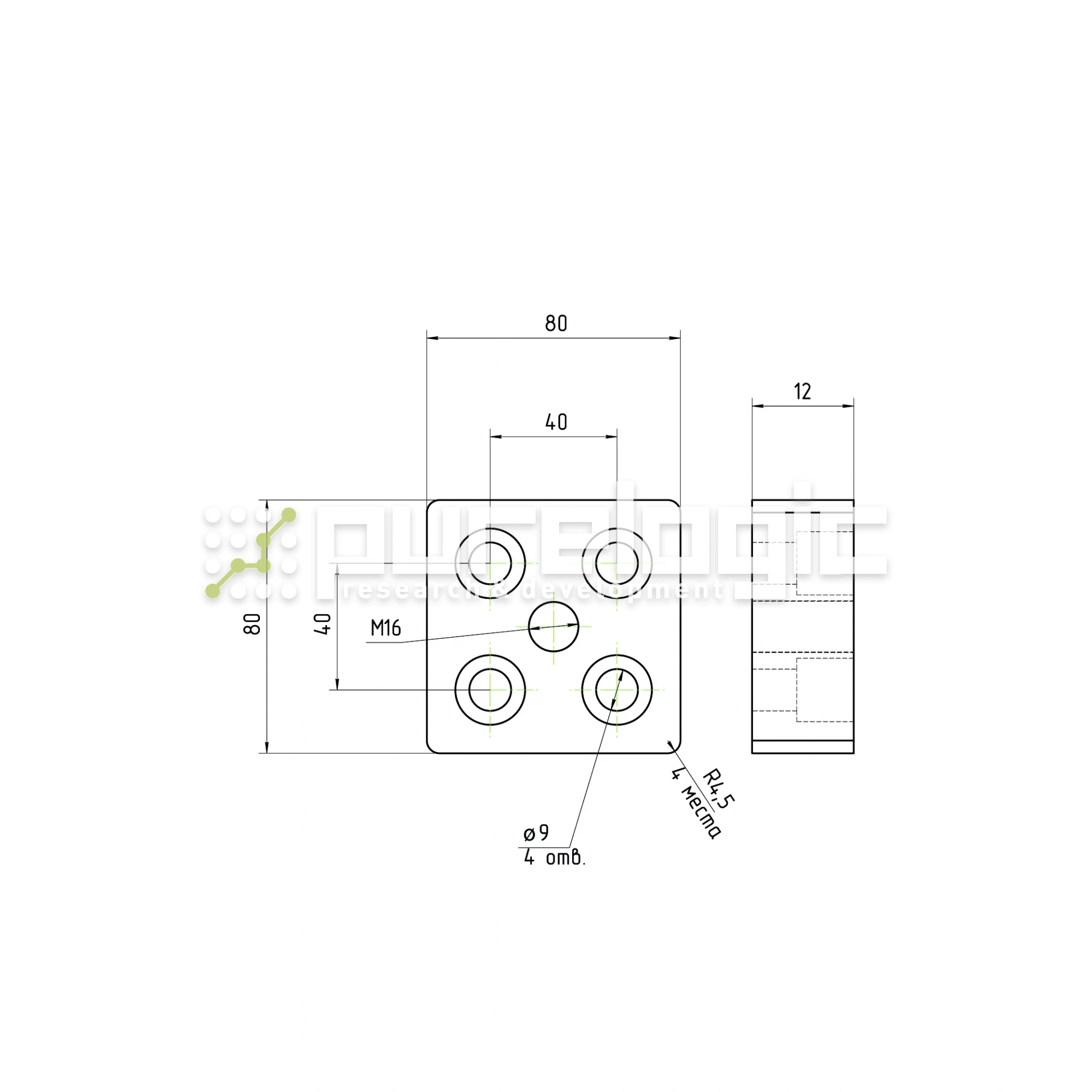 Пластина 8080EGJ-M12 505 Пластина 8080EGJ-M12 фото