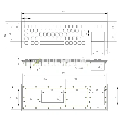 Промышленная клавиатура CT-KB02-65TMU фото