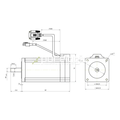 Двигатель шаговый с энкодером CS-M22430 фото