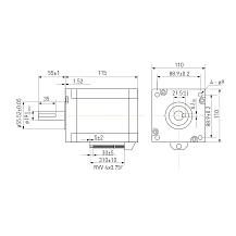 Двигатель шаговый биполярный 110CM12