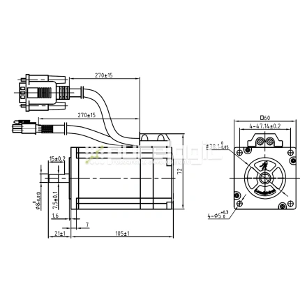Двигатель шаговый с энкодером CS-M22331-L фото