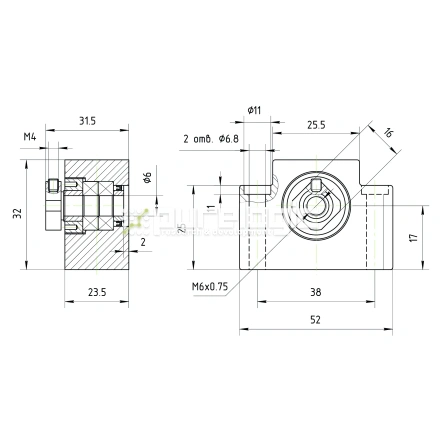 Опора ШВП подшипниковая BK6-C5 фото