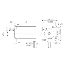 Двигатель шаговый биполярный 60CM22X