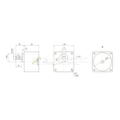 Редуктор для ШД 86GB20K (1:20) фото