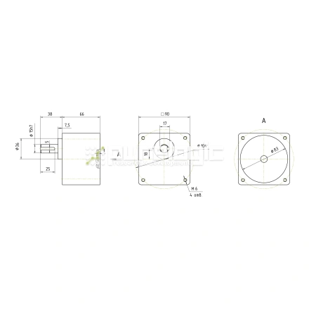 Редуктор для ШД 86GB50K (1:50) фото