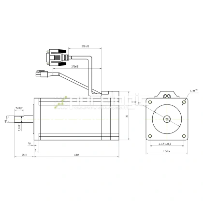 Двигатель шаговый с энкодером CS-M22306 фото