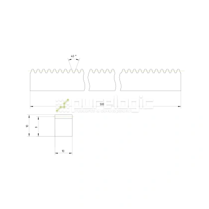 Рейка прямозубая RS1-1010 фото