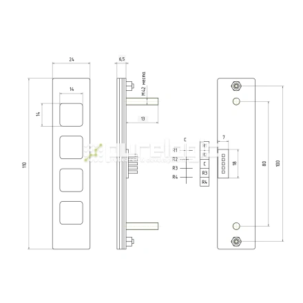 Промышленная клавиатура CT-KPS10-4TMM фото