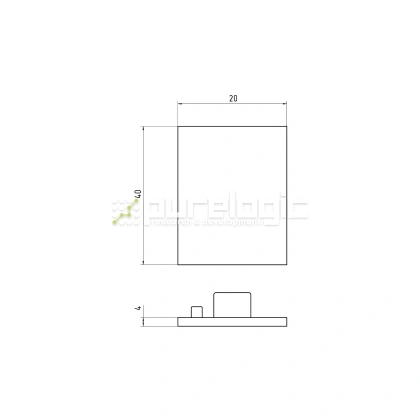 Пластиковая торцевая заглушка 2040EG фото