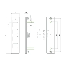 Промышленная клавиатура CT-KPS10-4TMM