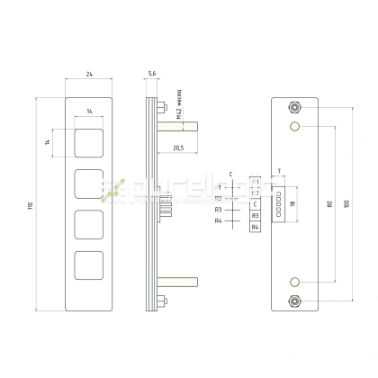 Промышленная клавиатура CT-KPS10-4TMM фото