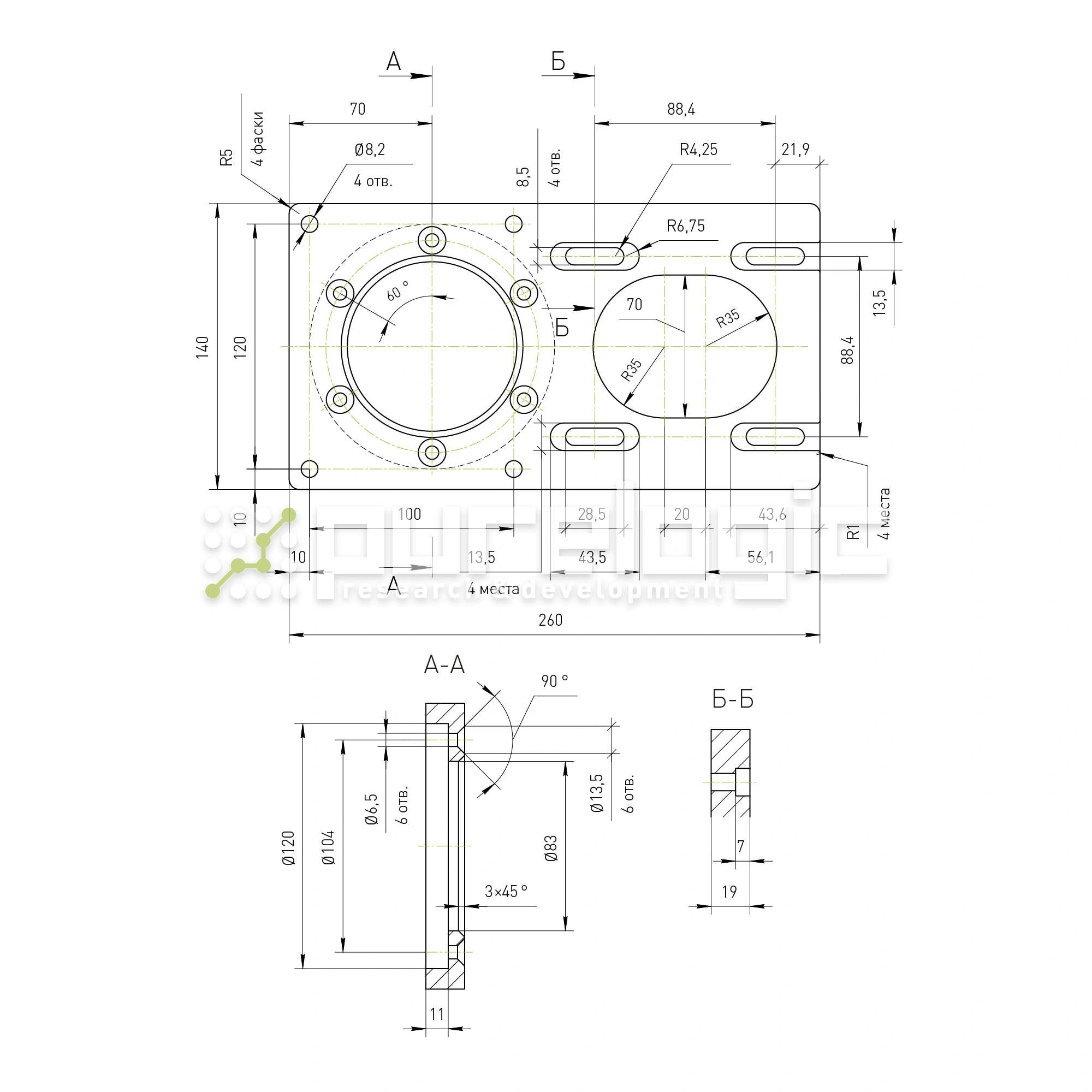 Кронштейн двигателя RY-MB110-2 6 519 Кронштейн двигателя RY-MB110-2 фото