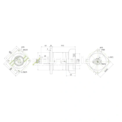 Редуктор планетарный 86PLF20K-19S-D19 25 009 Редуктор планетарный 86PLF20K-19S-D19 фото