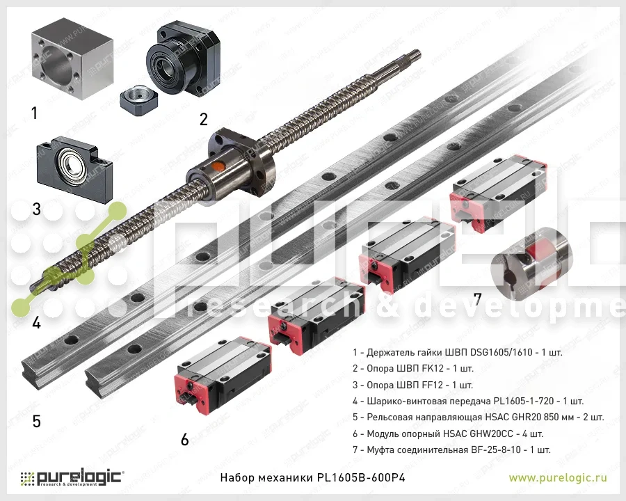 Набор механики PL1605B-600P4 28 234 Набор механики PL1605B-600P4 фото
