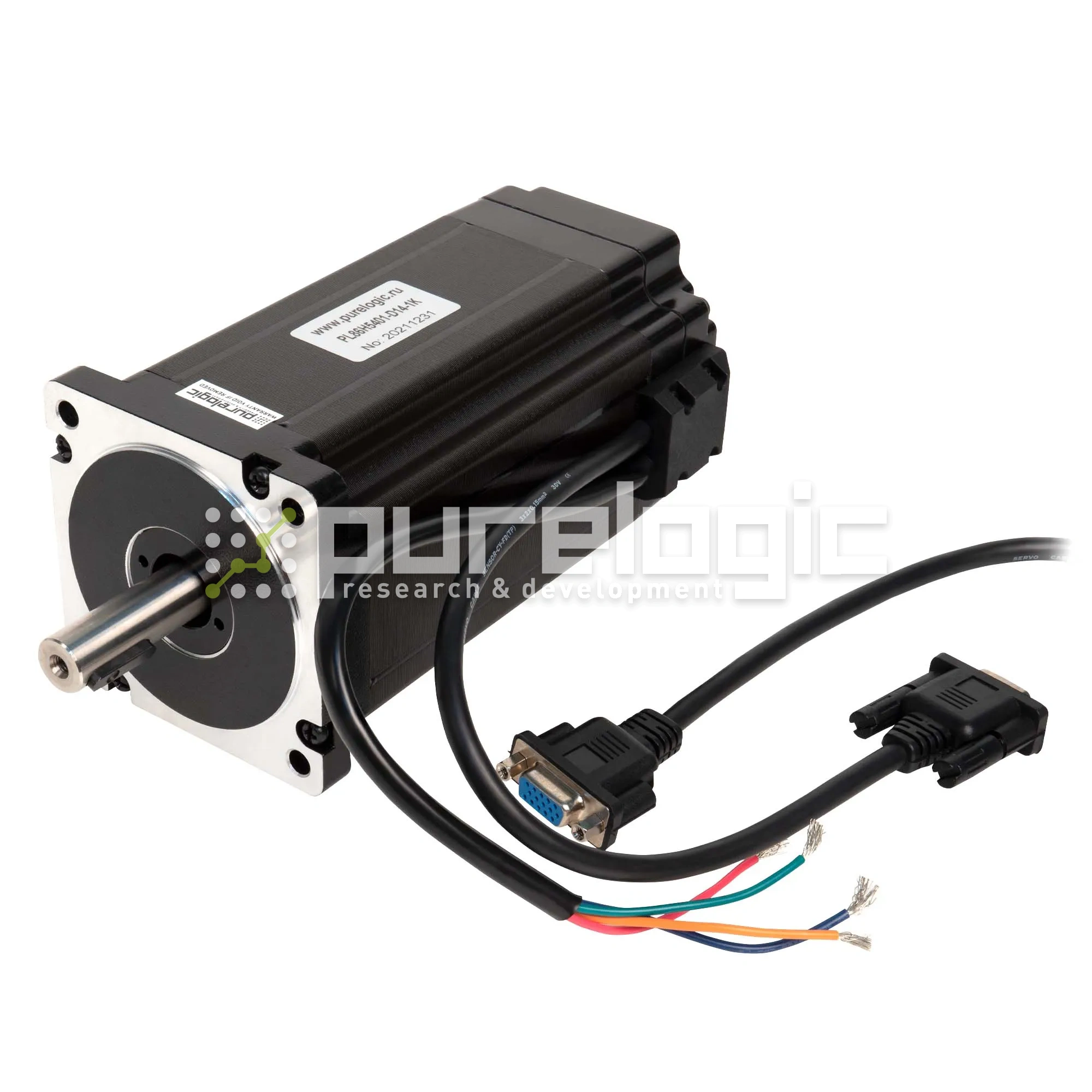 Двигатель шаговый с энкодером PL86H5401-D14-1K 21 223 Двигатель шаговый с энкодером PL86H5401-D14-1K фото