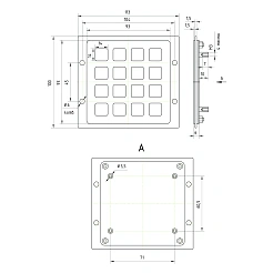 Промышленная клавиатура CT-KPS02-16RMU 6 327 руб. Промышленная клавиатура CT-KPS02-16RMU