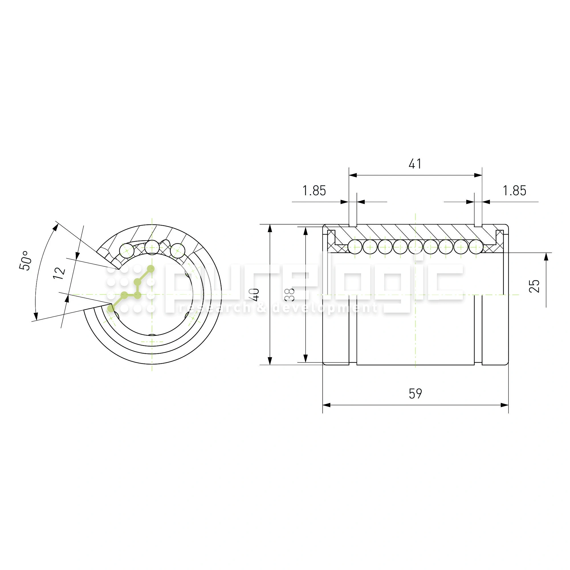 Втулка шариковая LM25-OP 440 Втулка шариковая LM25-OP фото